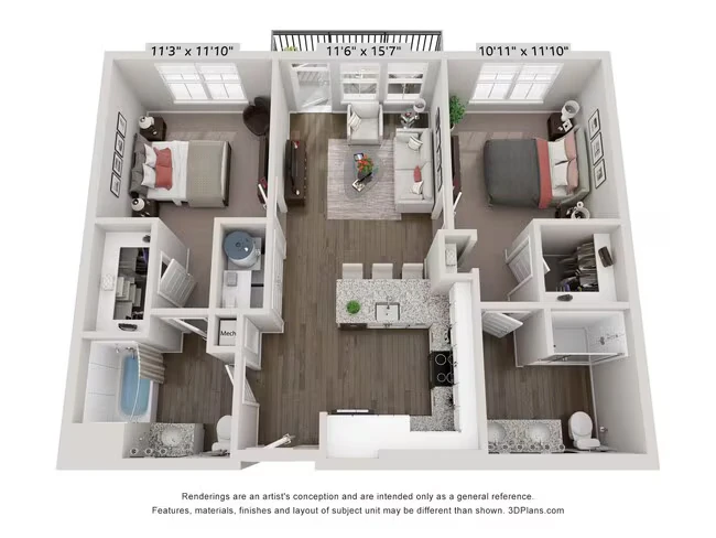 B1 - Lagoon 2X2 4208 floor plan